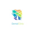 Dental clinic stylized tooth logo concept for medical branding