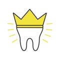 Dental crown color icon