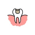 Dental cure doodle icon, vector illustration Royalty Free Stock Photo