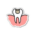 Dental cure doodle icon, vector illustration Royalty Free Stock Photo