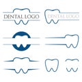 Dental Dentist Medical Simple Clean Logo Template Isolated