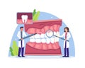 Dental doctor diagnosis and treatment human teeth