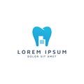 Dental and document negative space logo design