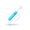 Dental drill 3d icon for web design. Vector illustration