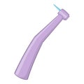 Dental drill icon, cartoon style