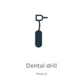 Dental drill icon vector. Trendy flat dental drill icon from medical collection isolated on white background. Vector illustration Royalty Free Stock Photo