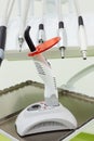 Dental drills and ultraviolet curing light tool.