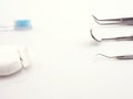 Dental equipment on white background Royalty Free Stock Photo