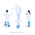 Dental esthetic clinic. Dentistry treatment of oral cavity removal calculus