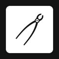 Dental extraction forceps icon, simple style Royalty Free Stock Photo