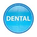 Dental floral blue round button