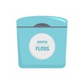 Dental floss box icon, flat style Royalty Free Stock Photo