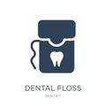 dental floss icon in trendy design style. dental floss icon isolated on white background. dental floss vector icon simple and Royalty Free Stock Photo