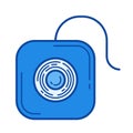 Dental floss line icon. Royalty Free Stock Photo