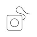 Dental floss line outline icon Royalty Free Stock Photo