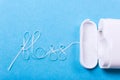 Dental floss word Royalty Free Stock Photo