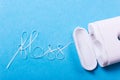 Dental floss word Royalty Free Stock Photo