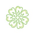 dental flower logo , clinic dental logo