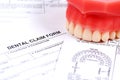 Dental Form Royalty Free Stock Photo