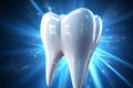 Dental Health Icon, A radiant tooth representing teeth whitening and protection