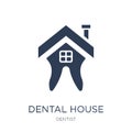 Dental House icon. Trendy flat vector Dental House icon on white