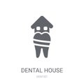 Dental House icon. Trendy Dental House logo concept on white background from Dentist collection