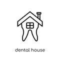 Dental House icon. Trendy modern flat linear vector Dental House