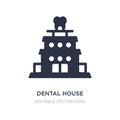 dental house icon on white background. Simple element illustration from Dentist concept