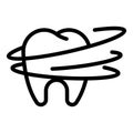 Dental hygiene icon, outline style Royalty Free Stock Photo