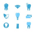 Dental hygiene. Icon set Royalty Free Stock Photo