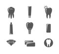 Dental hygiene. Icon set Royalty Free Stock Photo