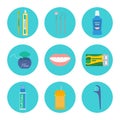 Dental hygiene vector set