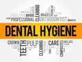 Dental hygiene word cloud collage, health concept background Royalty Free Stock Photo