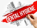 Dental hygiene word cloud collage, health concept Royalty Free Stock Photo