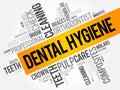 Dental hygiene word cloud collage, health concept background Royalty Free Stock Photo