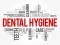 Dental hygiene word cloud collage, health concept background Royalty Free Stock Photo