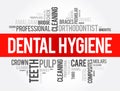 Dental hygiene word cloud collage, health concept background Royalty Free Stock Photo