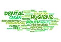 Dental hygiene word cloud