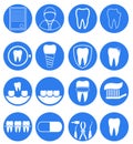 Dental icon set Royalty Free Stock Photo