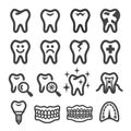 Dental icon set Royalty Free Stock Photo