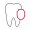 Dental vector color line   icon Royalty Free Stock Photo