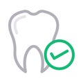 Dental vector color line icon Royalty Free Stock Photo