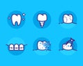 Dental icons Royalty Free Stock Photo
