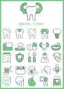 Dental Icons set Royalty Free Stock Photo
