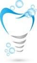 Dental implant and balls, dentist and tooth logo