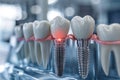 A dental implant implanted into the jaw bone Royalty Free Stock Photo