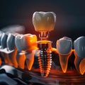 Dental implant, restoring smiles precision and durability, reliable solution for missing teeth, improving oral health Royalty Free Stock Photo