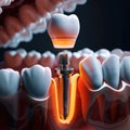 Dental implant, restoring smiles precision and durability, reliable solution for missing teeth, improving oral health Royalty Free Stock Photo