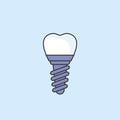 Dental implant - teeth prosthetics icon
