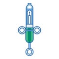 Dental Injection Syringe Illustration in Line Art